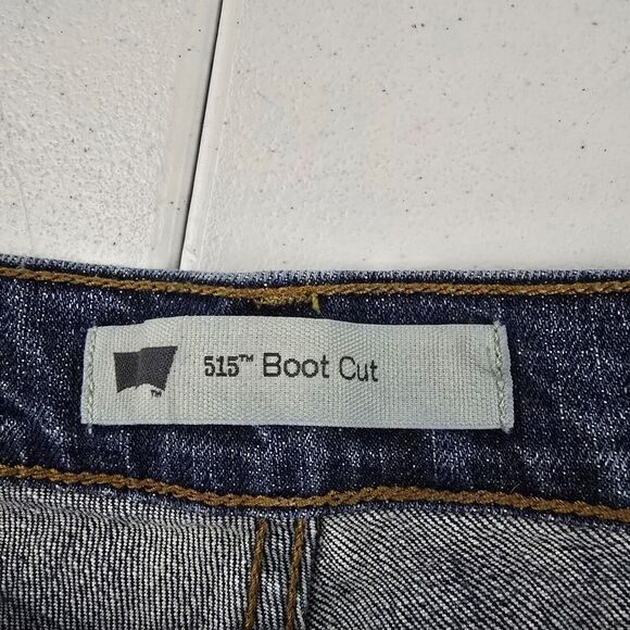 Levi's 515 boot cut jeans blue denim 16 s/c medium wash womens 4712 - Picture 10 of 12